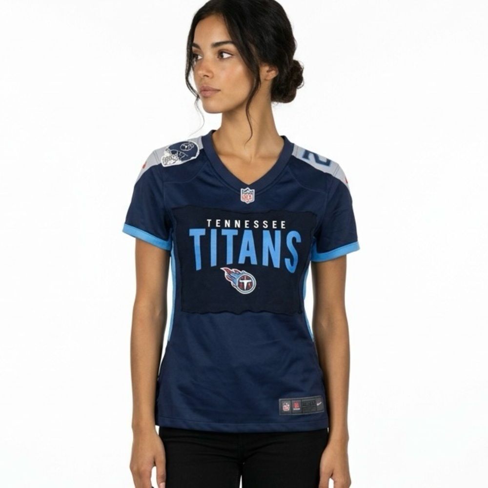 TENNESSEE TITANS Upcycled NFL Jersey Women’s Size Small NEW